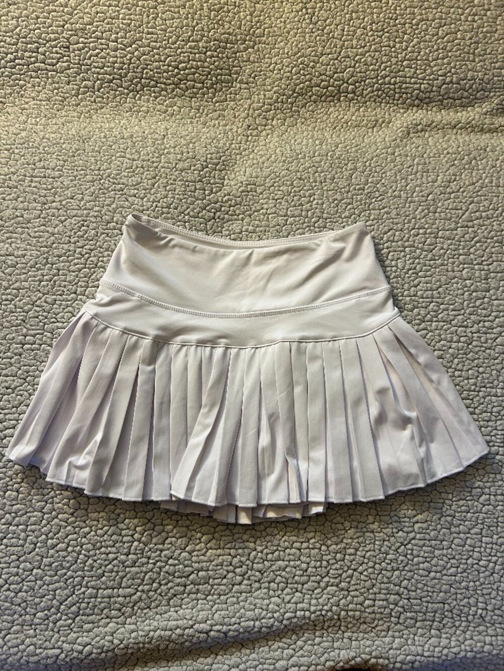 Goldhinge -- white tennis skirt, pleated, shorts underneath